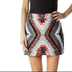 Zara Beaded Mini Skirt